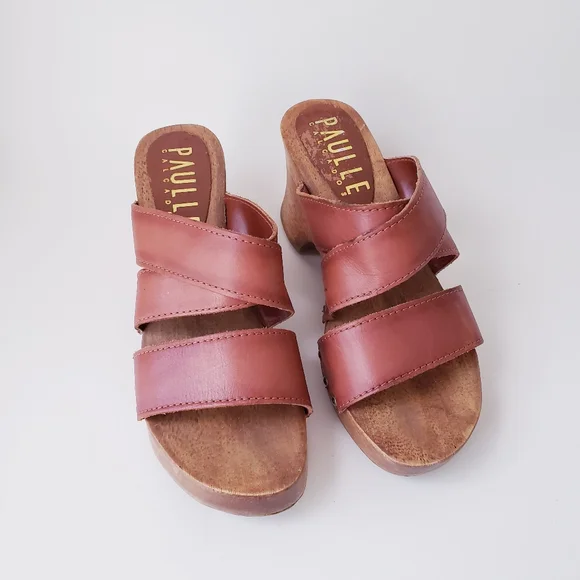 Vintage Paulle Leather and Wood Sandals - Picture 13 of 13